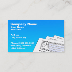 Federal Tax Forms Business Card