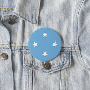 Federated States of Micronesia flag 7.5 Cm Round Badge
