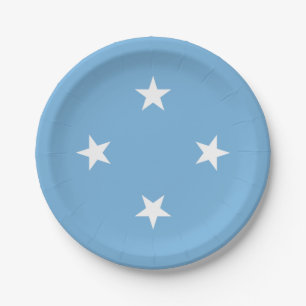 Federated States of Micronesia Flag Paper Plate