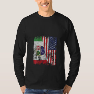 Federation of Bosnia and Herzegovina USA Flag Dist T-Shirt