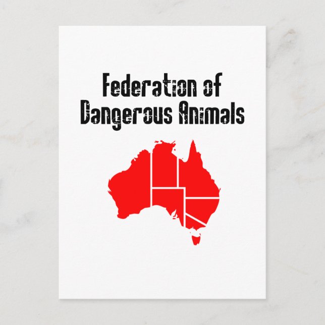 Federation of Dangerous Animals Postcard (Front)