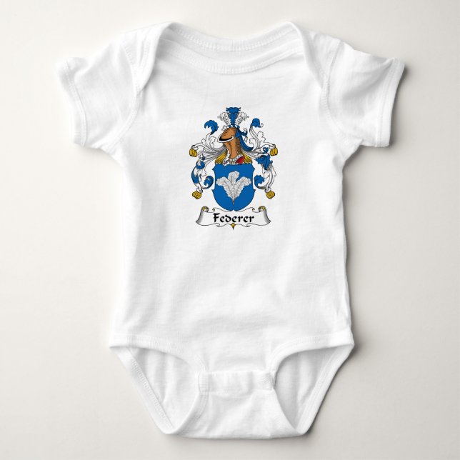 Federer Family Crest Baby Bodysuit (Front)