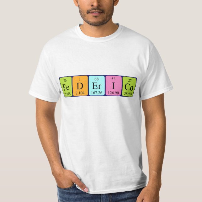 Federico periodic table name shirt (Front)