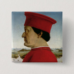 Federigo da Montefeltro Duke of Urbino, c.1465 15 Cm Square Badge
