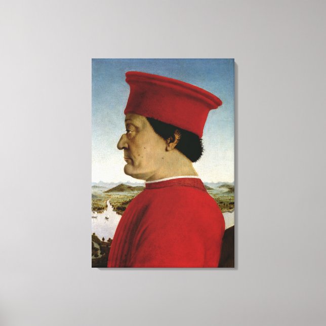 Federigo da Montefeltro  Duke of Urbino, c.1465 Canvas Print (Front)