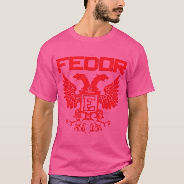 Fedor Emelianenko Last Emperor MMA Slim Fit T shir T-Shirt (Front)