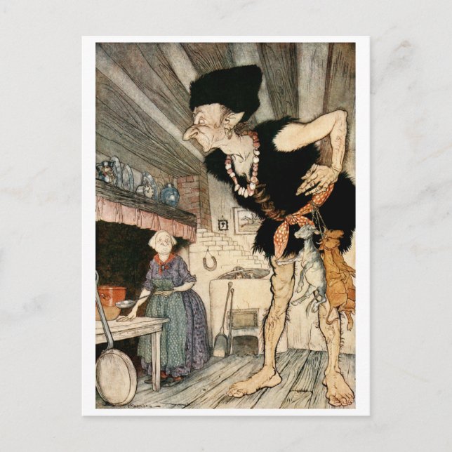 Fee-fi-fo-fum, I Smell the Blood of an Englishman Postcard (Front)