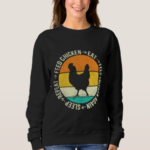 Feed Chicken Vintage Chicken Egg Sweatshirt