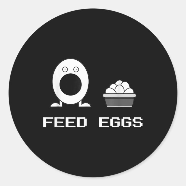 Feed Eggs I Think You Should Leave Comedy Funny Ga Classic Round Sticker (Front)