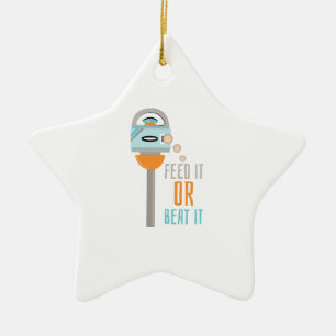 Feed It Or Beat It Ceramic Tree Decoration