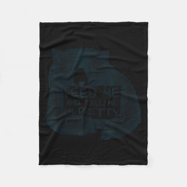 Feed Me And Tell Me I'm Pretty Brown Bear  Fleece Blanket (Front)
