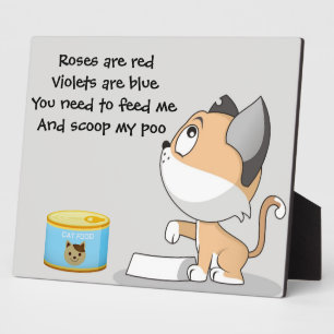 Feed Me Cat Plaque
