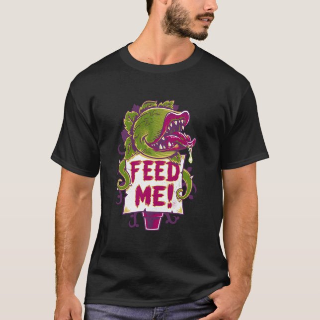 Feed Me Creepy Audrey Plant Spooky Horror Musical T-Shirt (Front)