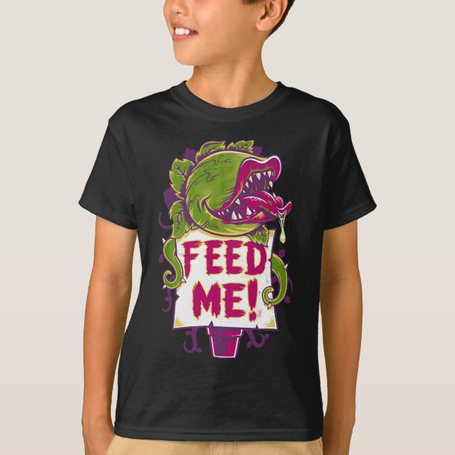 Feed Me - Creepy Cute Audrey Plant - Spooky Horror T-Shirt (Front)