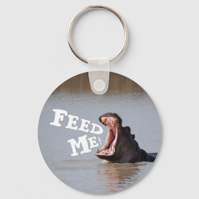 Feed Me! Hippo Key Ring (Front)