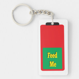 Feed Me Hungry Battery Key Ring