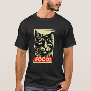 Feed Me Now! Cranky Kitten Funny Hungry Cat Design T-Shirt