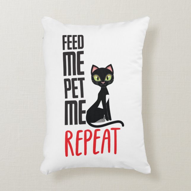 Feed me, Pet me Decorative Cushion (Front(Vertical))