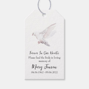 Feed the Bird Dove Seed Packet Memorial Funeral Gift Tags