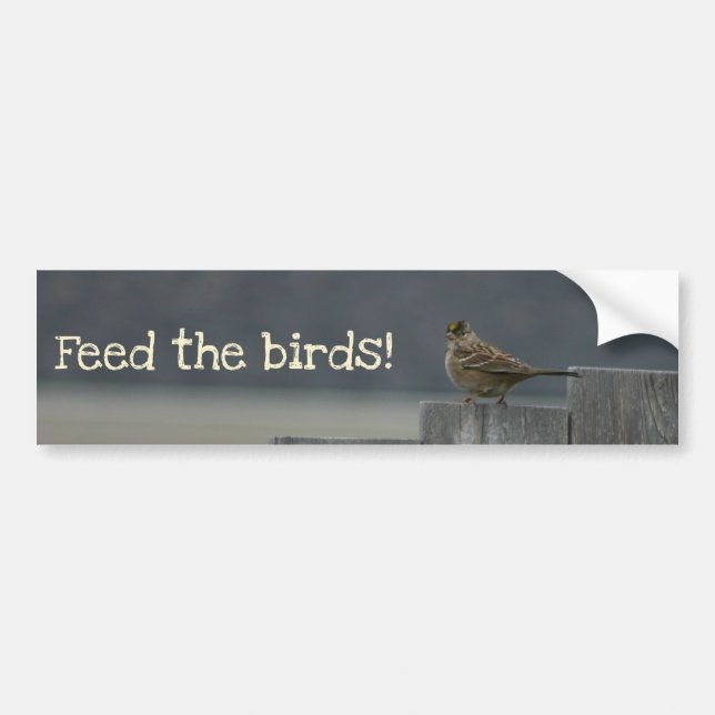 "Feed the birds" bumper sticker (Front)
