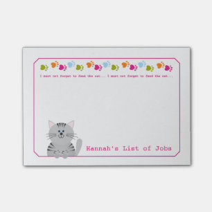 Feed the Cat Post it Notes
