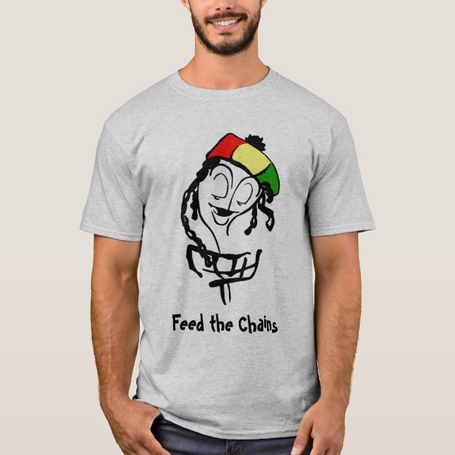 Feed the Chains, Rasta Basket T-Shirt (Front)