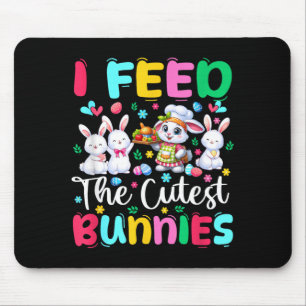 Feed The Cutest Bunnies Easter Bunnies Lunch Lady Mouse Mat