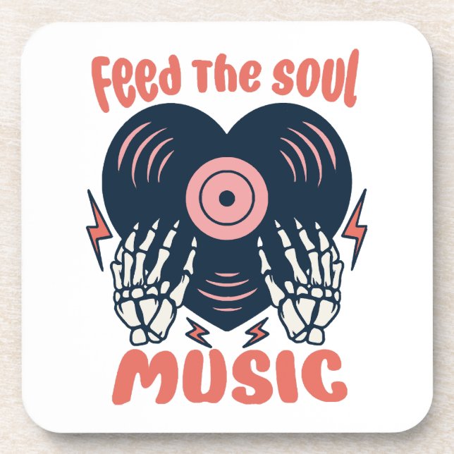 feed the soul music coaster (Front)