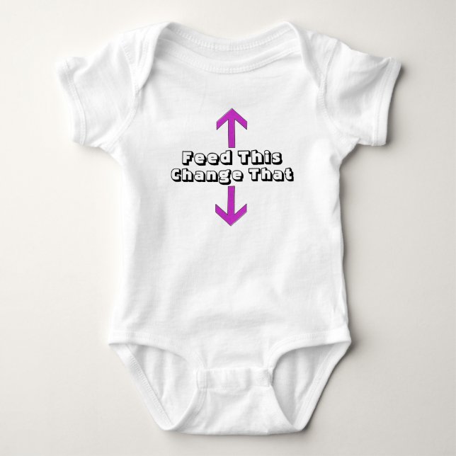Feed This Change That Funny Baby Creeper (Front)