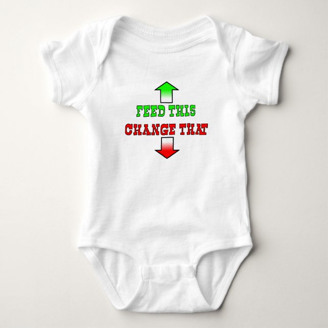 Feed This Funny Baby Romper Humour Bodysuit (Front)