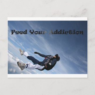 Feed your addiction postcard