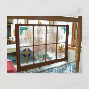 Feed your body and soul postcard