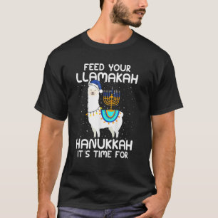 Feed Your Llamakah Llama Hanukkah Costume Alpaca C T-Shirt