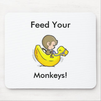 Feed Your Monkeys! Mouse Mat