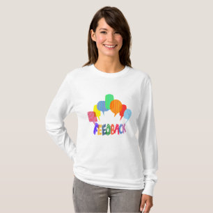 Feedback abstract word cloud colourful dialogue T-Shirt