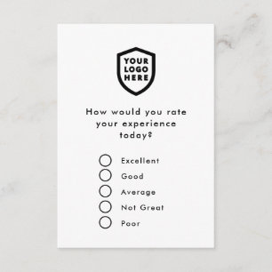 Feedback   Business Survey Logo Modern Minimalist Enclosure Card