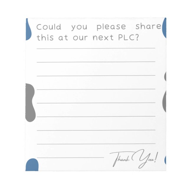  Feedback Form: Could you please share this at our Notepad (Front)