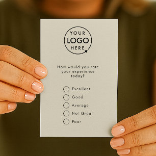 Feedback   Modern Minimalist Grey Logo Survey Card