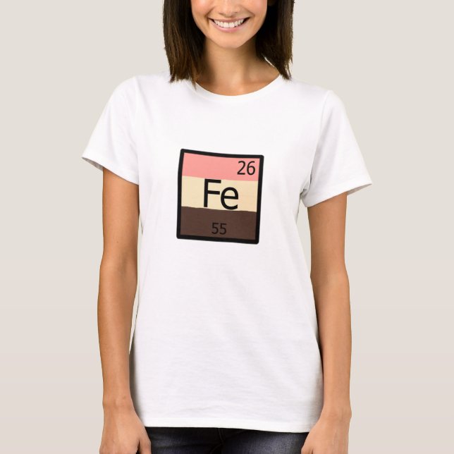 Feedee Iron Fe Periodic Table Feedist T-shirt (Front)