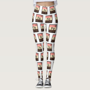 Feedee Iron Fe Periodic Table Pattern Leggings