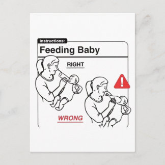 Feeding Baby Postcard