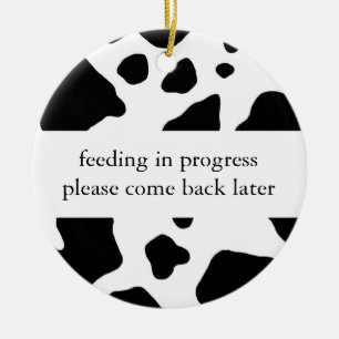 Feeding in progress door hanger ceramic tree decoration