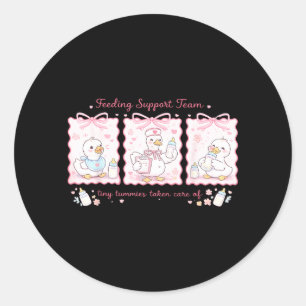 Feeding Support Team Nurse Silly Goose Lactation Classic Round Sticker
