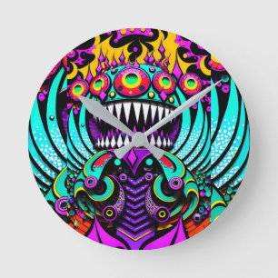 Feeding the Art Wars - Ken Gauge Art Round Clock