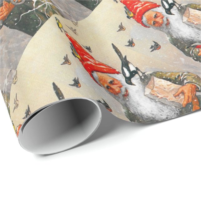 Feeding the Birds Wrapping Paper (Roll Corner)