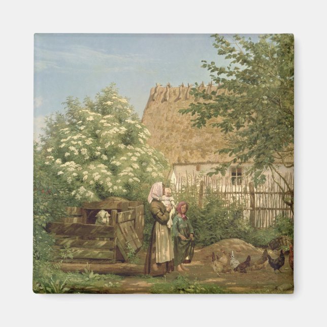 Feeding the Chickens Magnet (Front)