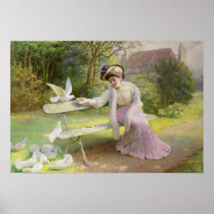 Feeding the Doves Poster