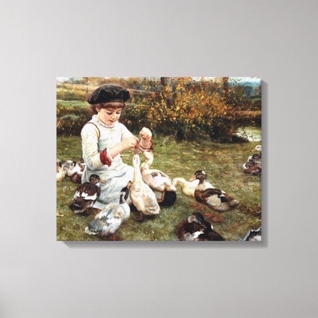 Feeding the Ducks Canvas Print (Front)