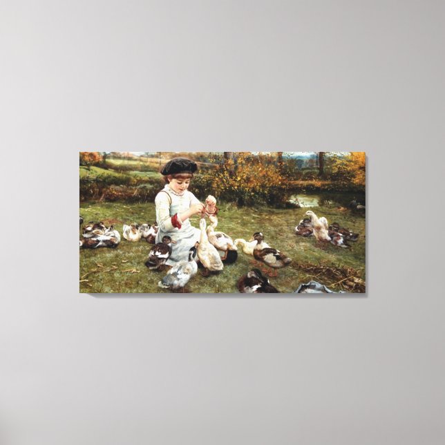 Feeding the Ducks Canvas Print (Front)