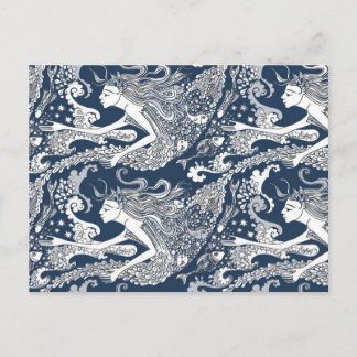 Feeding the fish postcard